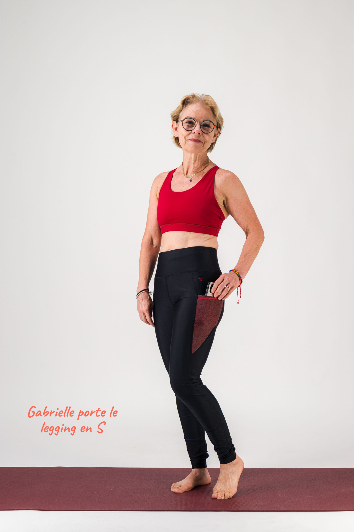 Legging de sport femme ecoresponsable "Vibrations"- Technique, poches et taille haute gayaskin