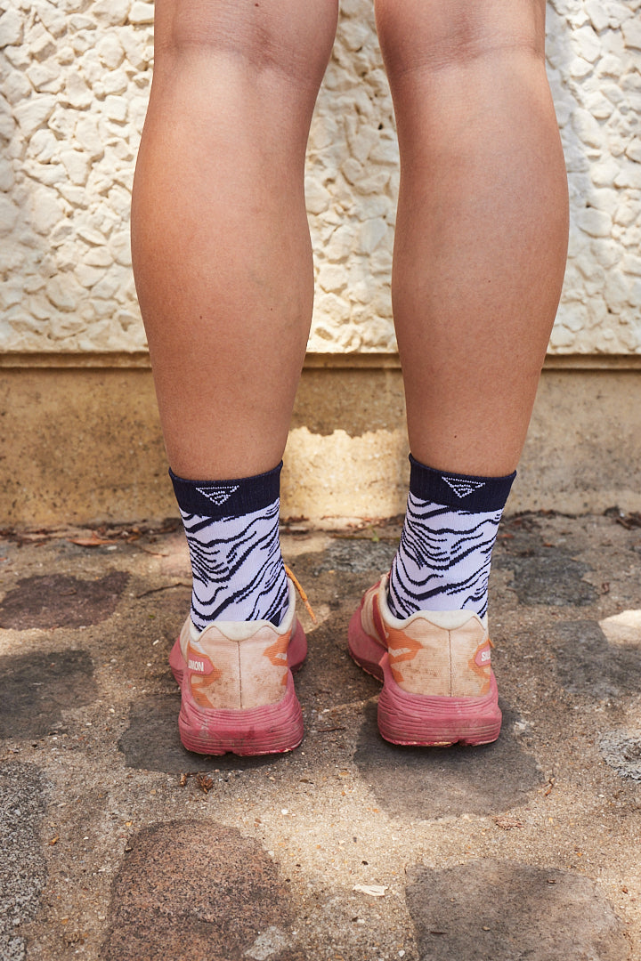 Chaussettes de sport femme mi-hautes – respirantes, anti-frottements, made in France & recyclées gayaskin