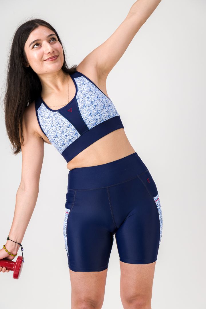 Brassière sport maintien fort SKIN V3 "Nouvelle Vague– Maintien fort technique et style, écoresponsable gayaskin