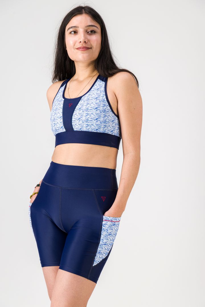 Brassière sport maintien fort SKIN V3 "Nouvelle Vague– Maintien fort technique et style, écoresponsable gayaskin