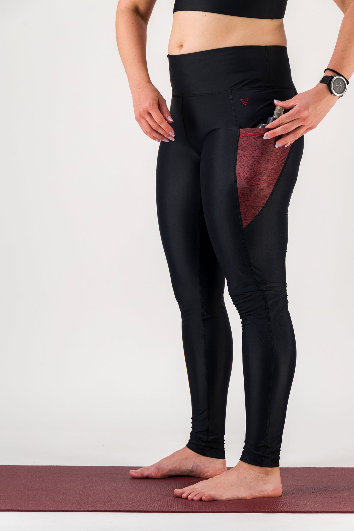 Legging de sport femme ecoresponsable "Vibrations"- Technique, poches et taille haute gayaskin