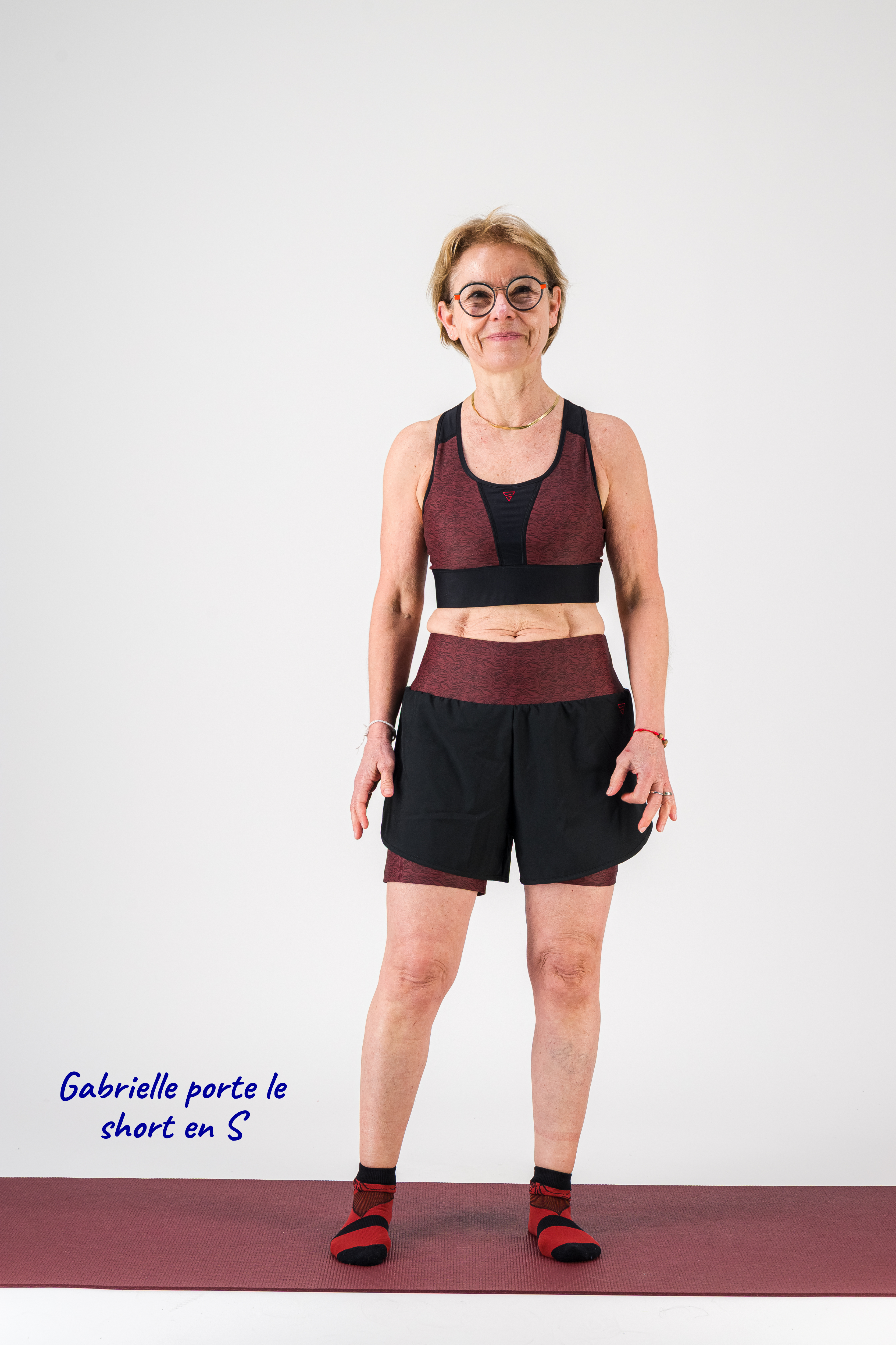 Short de running 2 en 1 femme "Vibrations" – cuissard intégré, taille haute, écoresponsable gayaskin