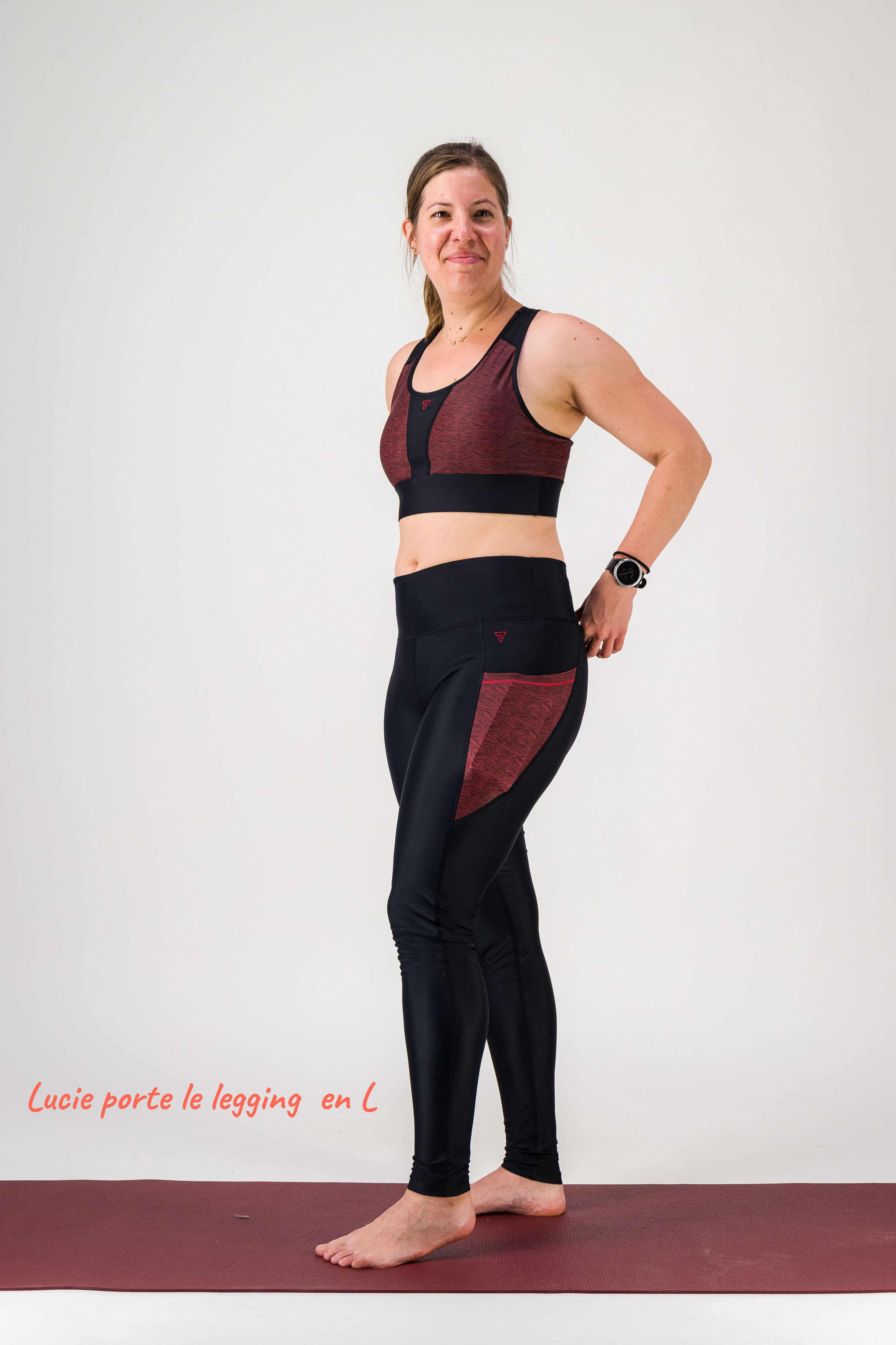Legging de sport femme ecoresponsable "Vibrations"- Technique, poches et taille haute gayaskin