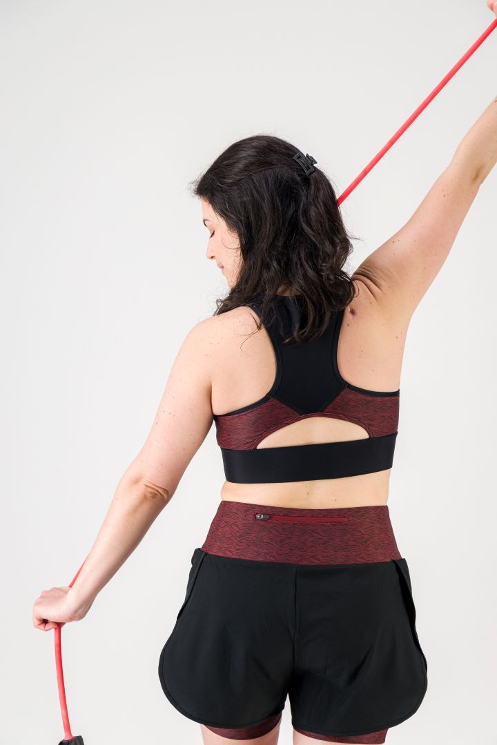 Brassière sport maintien fort SKIN V3 "Vibrations"–  Maintien fort technique et style, écoresponsable gayaskin