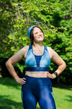 Brassière sport maintien fort SKIN V2 "Blueberry" –  Maintien fort technique et style,écoresponsable