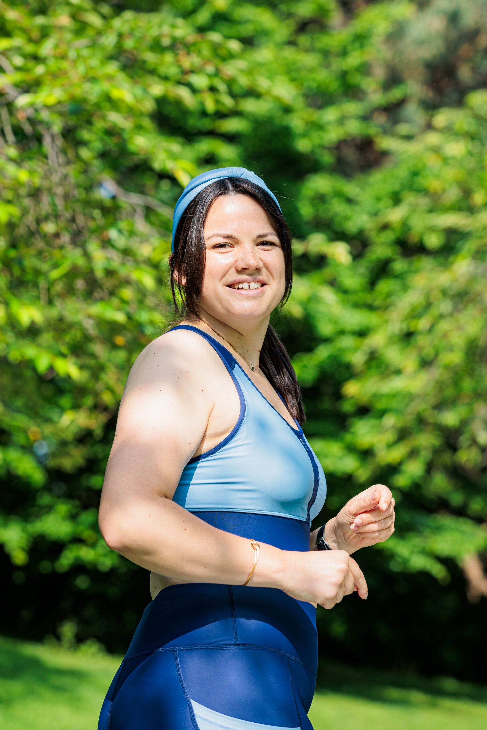Brassière sport maintien fort SKIN V2 "Blueberry" –  Maintien fort technique et style,écoresponsable