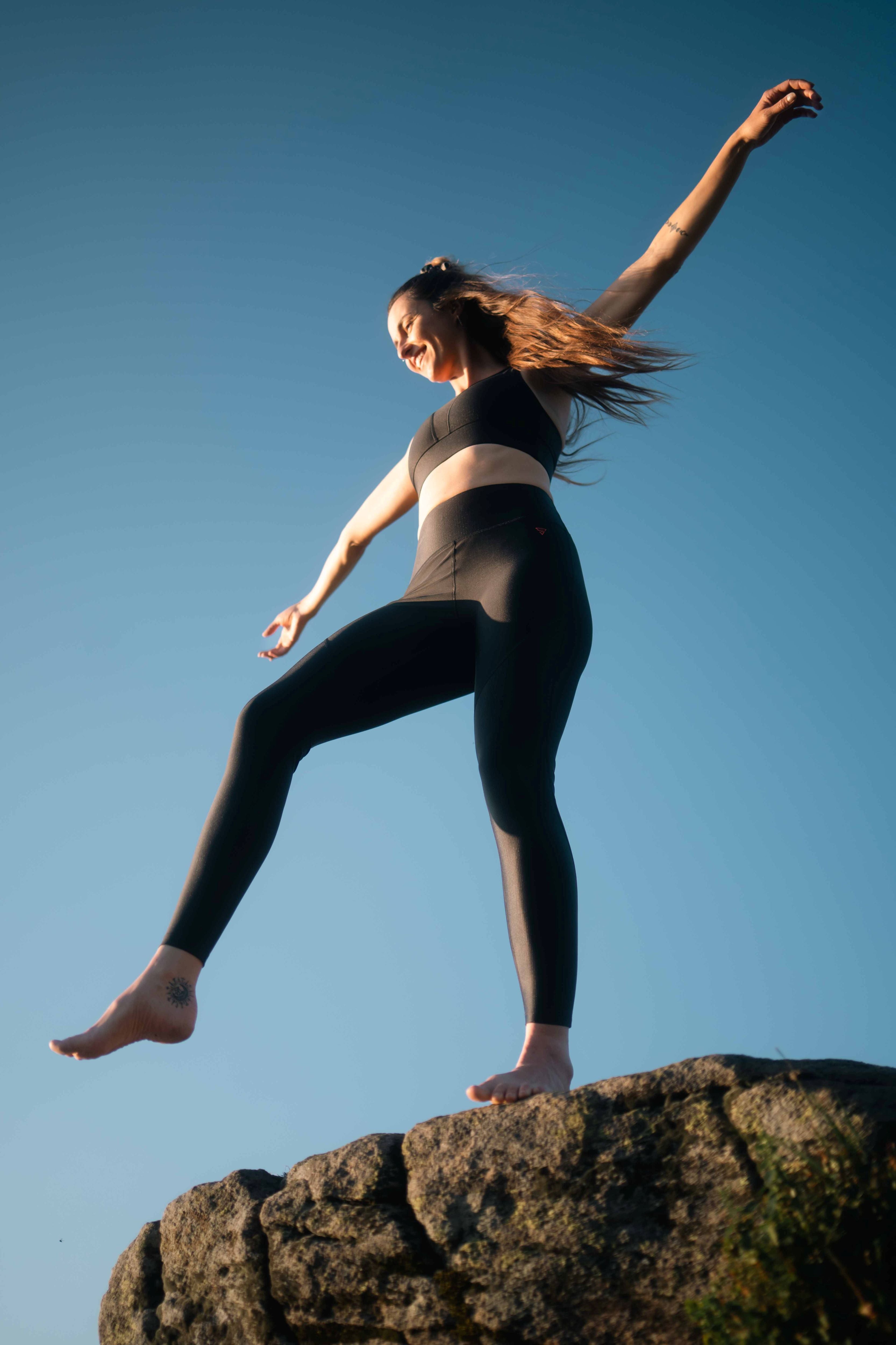 Legging sport femme noir"Orion" - Confort, maintien et style, écoresponsable