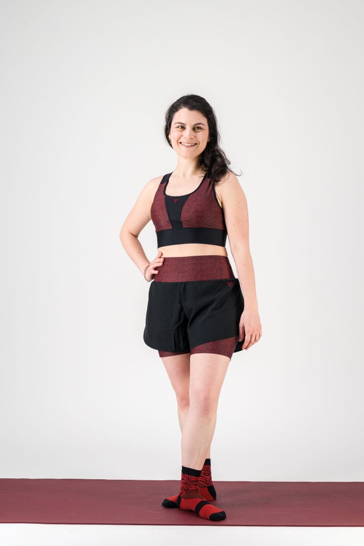 Brassière sport maintien fort SKIN V3 "Vibrations"–  Maintien fort technique et style, écoresponsable gayaskin