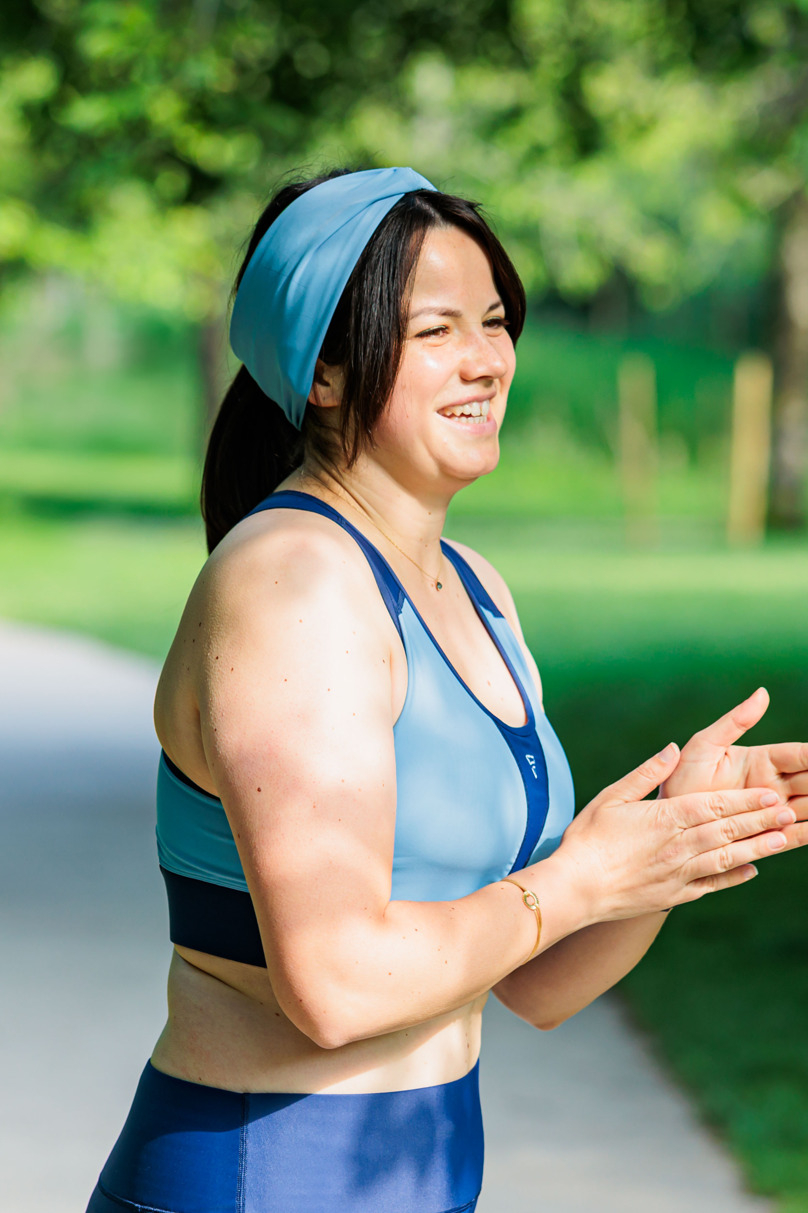 Bandeau sport femme "Blueberry" – Léger et stylé, écoresponsable