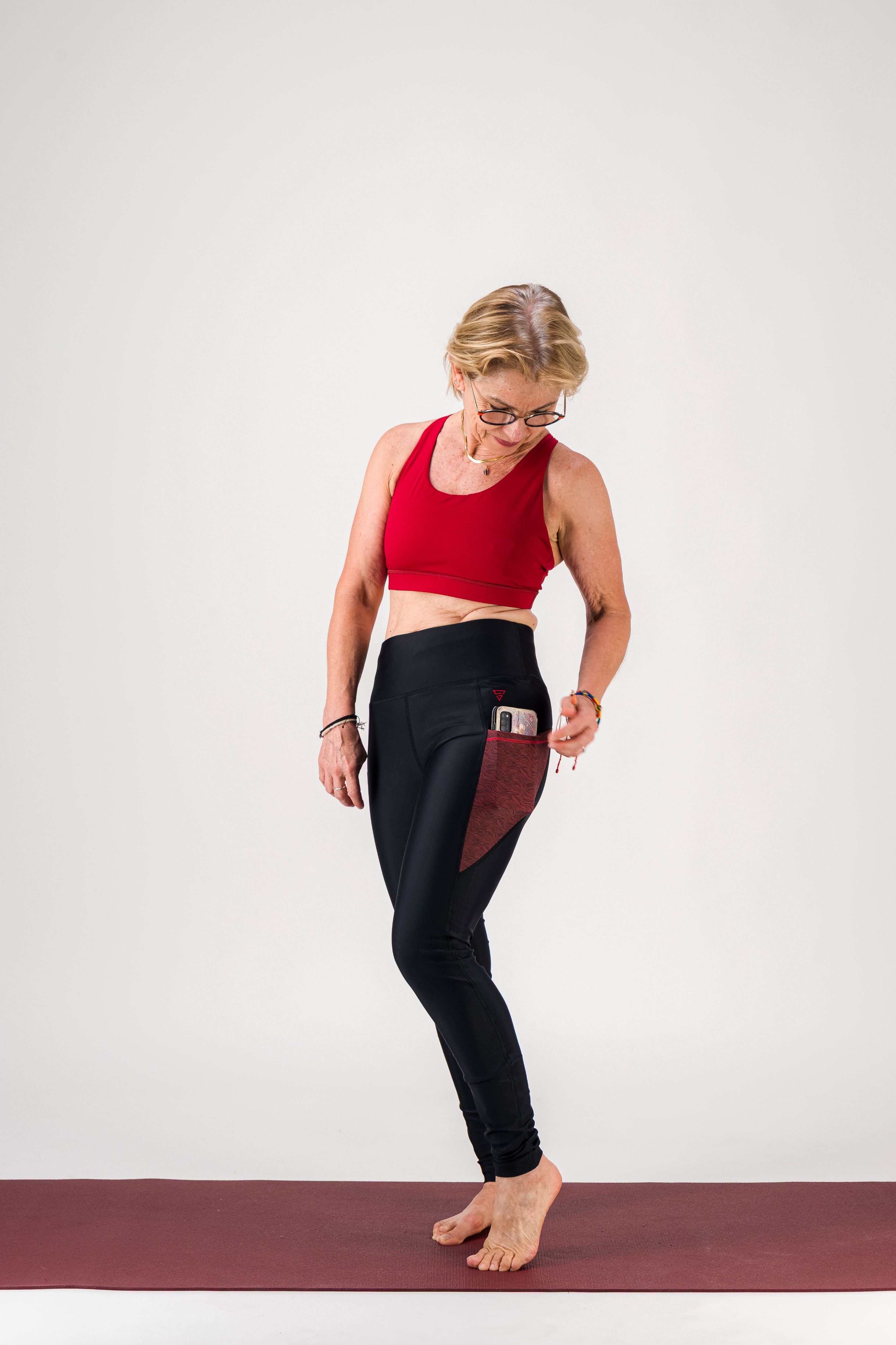 Legging de sport femme ecoresponsable "Vibrations"- Technique, poches et taille haute gayaskin