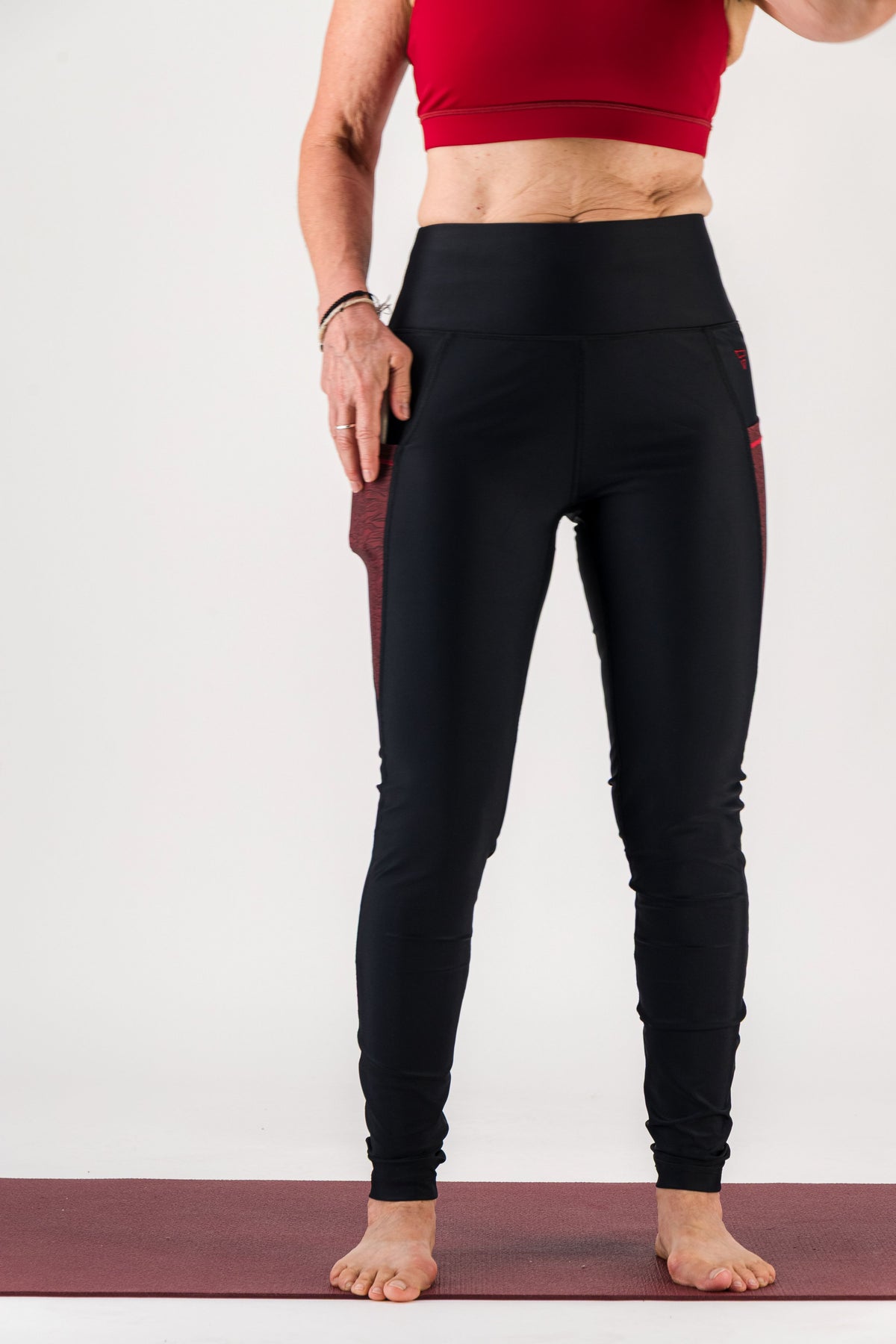 Legging de sport femme ecoresponsable "Vibrations"- Technique, poches et taille haute gayaskin