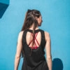 4 Debardeur gayaskin noir dos avec ensemble Helios rouge