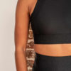 03 Brassiere Orion noire zoom sur empiecement et matiere