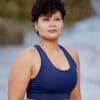 brassiere sport basic bleue face