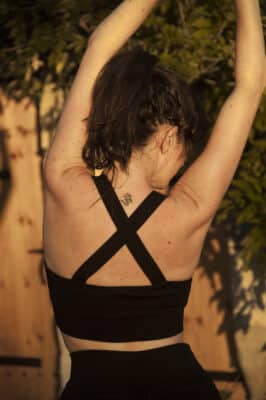 2 Brassiere Surya Gayaskin Olly Tencel noire dos bretelles croisees